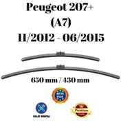 Resim Peugeot 207+ A7 2012 2013 2014 2015 Uyumlu Ön Cam Silecek Süpürgesi Takımı 650/430mm Silbak 