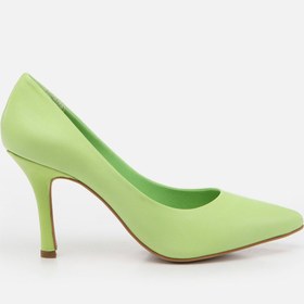 Resim FISTIK YEŞİLİ-PISTACHIO GREEN, , Hakiki Deri Fıstık Yeşili Kadın Stiletto 