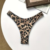 Resim Kadınların Seksi Leopar Desenli Yüksek Bel Bade Giysisi Altı - Esnek Polyester, Kemer Yok, Örgü Kumaş, Yüzme Sahnesi, FUBA.VI Markası, Bade Giysisi Altı|Leopar Desenli Bade Giysisi|Esnek Malzeme 