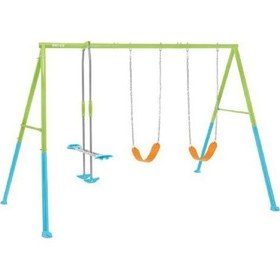 Resim 3 Lu Salıncak Setı 343x254x211 Cm Açık Mavi 