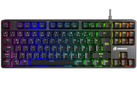 Resim Gamebooster G23B Enigma TKL Rainbow Aydınlatmalı Red Switch Mekanik Siyah Oyun Klavyesi 