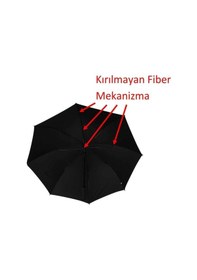 Resim Büyük Boy Karbon Fiber Baston Şemsiye 150 Cm Çap Renkli Çok Renkli 