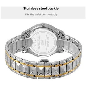 Resim Sones Olevs 2858 Erkek Çok Fonksiyonlu İş Su Geçirmez Kuvars Saat Beyaz + Altın 