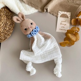 Resim Amigurumi Tulumlu Tavşanım Bebek Seti Mavi - Uyku Arkadaşı 