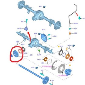 Resim Ford Transit V363 2014-2018 Şaft Flanşı Ford Otosan Bk3w4851ac 