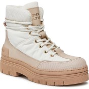 Resim Tommy Hilfiger Kadın Marka Logolu Düz Taban Kaydırmaz Günlük Kullanım Beyaz Bot & Bootie FW0FW07502-YBH 