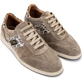 Resim Tamer Tanca Kadın Deri Bej Sneakers & Spor Ayakkabı 902 010 Bn Ayk SK24-25 Vzn Suet/leopar 