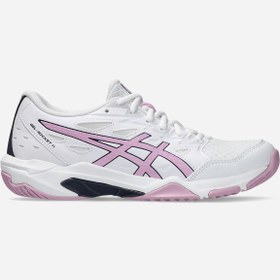 Resim Asics GEL-ROCKET 11 Kadın Beyaz-Mavi Voleybol Ayakkabısı 1072A093-105 