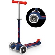 Resim Micro Mini Deluxe Navy Blue Işıklı (LED) Scooter MMD118 