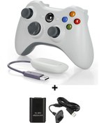 Resim WOTOBE Xbox 360 Pc Uyumlu Kablosuz Analog Oyun Kolu Ve 4800mah Batarya Seti 