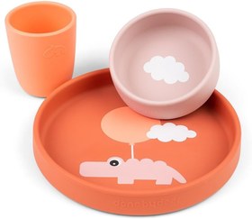 Resim Happy Clouds Silikon Yemek Takımı - Mavi 
