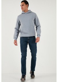 Resim Buratti Pamuklu Regular Fit Normal Bel Boru Paça Jeans Erkek Kot Pantolon 2211C35Parma Mavi 