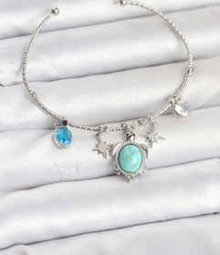 Resim BURCU MODA Caretta Caretta Charmlı Gümüş Renk Kadın Bileklik 