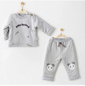 Resim Melonika Fiber Keep Smiling 2'li Takım Grey Çok Renkli 