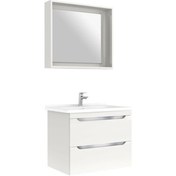 Resim KALE Casilla 80 Cm Satin Gri Banyo Dolabı Takımı 