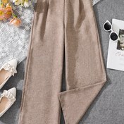 Resim Kadınlar için Ayarlanabilir Bel Çift Tokalı Her Kıyafete Uygun Geniş Paça Pantolon 