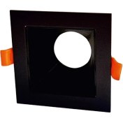 Resim Cata GU10 Duy Girişli Siyah Kasa Kare Sıva Altı Dekoratif Kaide (Ct - 5061) 