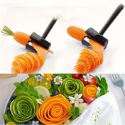 Resim 1 adet Çok Fonksiyonlu Sebze & Meyve Dilimleyici - Spiral Havuç Oyma Bıçağı, Kolay Kesim & Soyulma için Yaratıcı Soyucu, Dayanıklı Paslanmaz Çelik Kolay Tutuş Sapı, Ev & Restoran Mutfakları için İdeal, Sebze Hazırlama|Spiral Ekleme Kesici|Dayanıklı Mutfak Eşyaları, Sebze Dilimleyici ve Doğrayıcı 