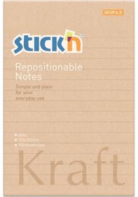 Resim Gıpta Yapışkanlı Not Kağıdı Kraft Çizgili 21641 Çok Renkli 