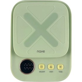 Resim Nave K8082 Dijital Mutfak Tartısı Şarjlı, 0,05g Hassasiyet, 5kg Kapasite, Lcd Ekranlı Hassas Terazi Yeşil 