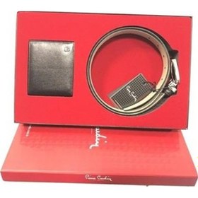 Resim Pierre Cardin Deri Cüzdan Kemer İkili Set - Siyah Siyah 