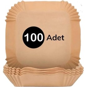 Resim AyrStore ® 100 Adet Air Fryer Pişirme Kağıdı Tek Kullanımlık Hava Fritöz Yağ Geçirmez Yapışmaz Gıda 