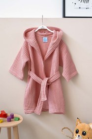 Resim Waffle Pike Dokulu Bebek ve Çocuk Bornozu Pembe - 24-36 Ay 