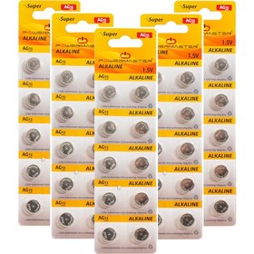Resim Powermaster AG13 LR44 Kartela Alkaline Düğme Pil 10 x 5'li 
