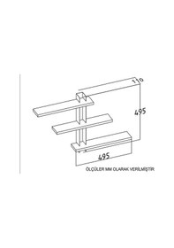 Resim Duvar Rafı Mita Beyaz 