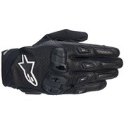 Resim Alpinestars Sp X 7 Korumalı Motosiklet Eldiveni Siyah Beyaz 