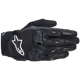 Resim Alpinestars Sp X 7 Korumalı Motosiklet Eldiveni Siyah Beyaz 