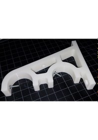Resim Opencart Perde Çubuğu Çift Braket Sadece Plastik Aparattır 
