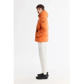 Resim AVVA Erkek Turuncu Kapüşonlu Su İtici Rüzgar Geçirmez -5°C Dayanıklı Şişme Comfort Fit Mont B006046 
