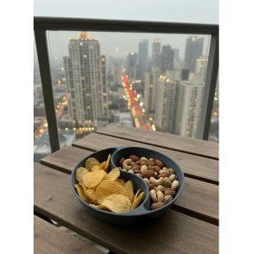 Resim HERŞEYBURDAMODA Gri Çerezlik Kase Seti Bölmeli Sunum Tasarımı 