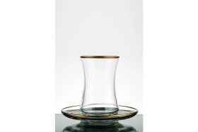 Resim 12 Kişilik 61 Parça Çeyiz Seti, Altın Yaldız, Su Takımı, Beyaz 