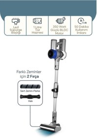 Resim Sinbo SVC 8621 Bldc Motorlu Dikey Kablosuz Şarjlı Led Aydınlatmalı Süpürge 