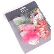 Resim Salmanlı Koopman Tül Perde Dekoratif Kağıt Baskılı Kelebek Çok Renkli 