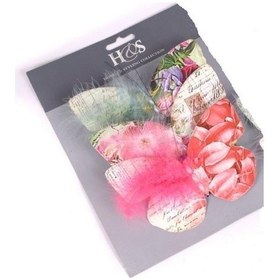 Resim Salmanlı Koopman Tül Perde Dekoratif Kağıt Baskılı Kelebek Çok Renkli 