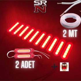Resim Cg Cup Depo Çamurluk Yan Kapak Uyumlu 12v Kırmızı Parmak Led 2 Adet + 2 Mt Kablo+tzmanya Sticker Srn 