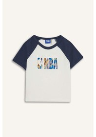Resim Defacto Kız Çocuk Nba Wordmark Fitted Bisiklet Yaka Ribana Kısa Kollu Tişört E7629a825hser98 Ekru 