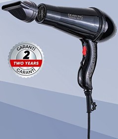 Resim Dearling 2500W AC Motorlu 2 Isı ve 2 Hız Ayarlı Profesyonel Kuaför Tipi Fön Makinesi Siyah 