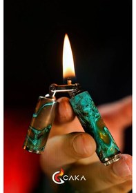 Resim Caka Lighter Odkka Turquiose Benzinli Çakmak - Ckl-071 