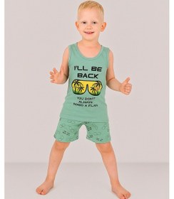Resim Vitmo Erkek Çocuk 3'lü %100 Pamuklu 1-2-3 Yaş Pijama Takımı Model:113 Çok Renkli 