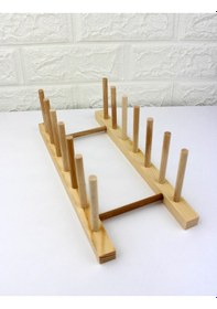 Resim Ahşap Tabaklık 6 Bölmeli 28cm*11,5cm 