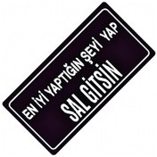 Resim Sal Gitsin Yazılı Sök-tak-pratik Vantuzlu Yeni Nesil Dekor Plak 