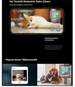 Resim Roborock Elite Robot Süpürge (Kameralı Versiyon) - Kendi kendini temizleme - Ekstra Kenar Temizleme Sistemi - 