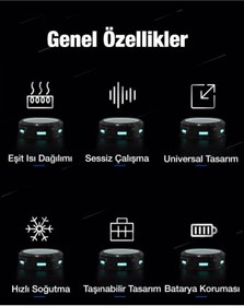 Resim Polhammobile Polham Rgb 5-8.45 Inç Dijital Göstergeli Tablet Soğutucu Telefon Gamer Oyuncu Radyatör Soğutma Fanı 