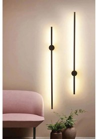 Resim Dekoratif 20w İç Mekan Siyah Kasa Gün Işığı 80 Cm Duvar Aplik Pilli 1 Adet Siyah - Gün Işığı 