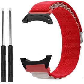 Resim Geeksen Suunto Core İçin 22mm Metal Uçlu Dağ Çevrimli Nylon Kordon - Kırmızı Beyaz, Ayarlanabilir, Dayanıklı Malzeme, Kol Büyüklüğüne Uygun 