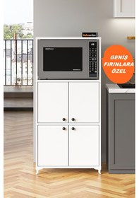 Resim Ae-2065 Nergis Beyaz Çok Amaçlı Mutfak Dolabı&banyo Dolabı, 4 Kap 